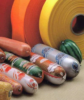 Drukowalne i niestandardowe sztuczne plastikowe obudowy kiełbaskowe folia opakowaniowa Pa / Pe Pvdc