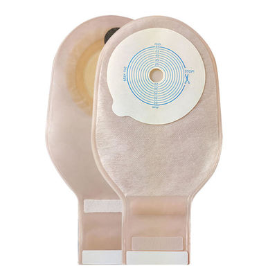 Medyczny One Piece Ostomy Bag Stoma Pouch Beige Color Drainable 65mm Cut One Piece System Ostomy Bag