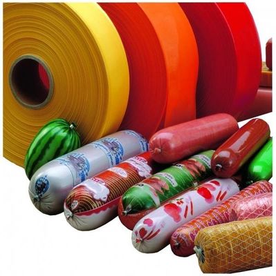 Rolowanie płaskiej plastikowej folii do kiełbasy PVDC Szerokość 140 mm 180 mm