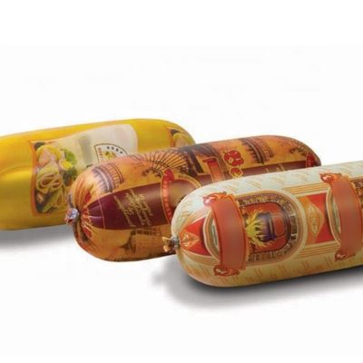 Drukowalne niestandardowe sztuczne plastikowe obudowy kiełbaskowe folia opakowaniowa na żywność PA / PE PVDC