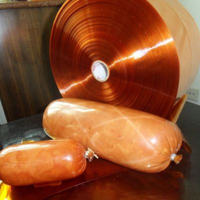 30-350 mm Płaska szerokość PVDC Plastikowa obudowa kiełbasy Film odporny na ciepło do 90C Do pakowania kiełbasy