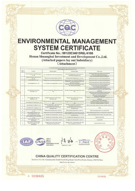Chiny Luohe Lianbang Chemical Co., Ltd. Certyfikaty